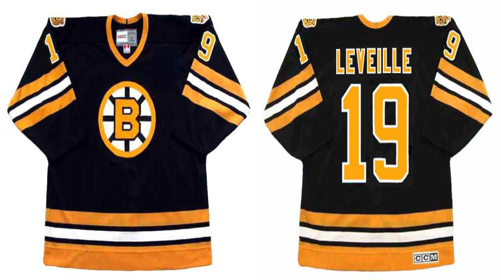 2019 Men Boston Bruins #19 Leveille Black CCM NHL jerseys